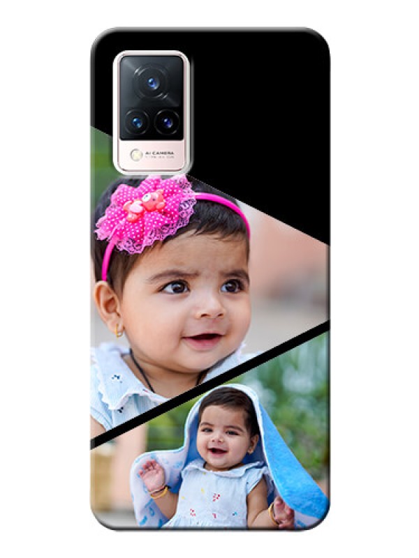 Custom Vivo V21 5G mobile back covers online: Semi Cut Design