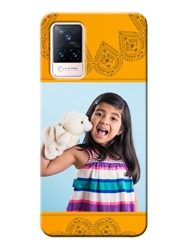 Custom Vivo V21 5G custom mobile back covers: Photo Wedding Design 