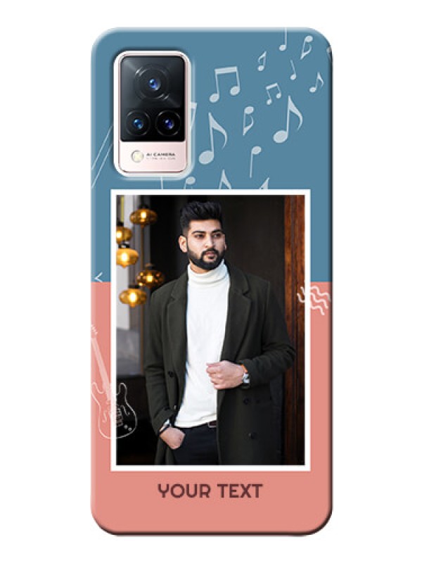 Custom Vivo V21 5G Phone Back Covers with Color Musical Note Design