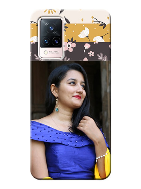 Custom Vivo V21 5G mobile cases online: Stylish Floral Design
