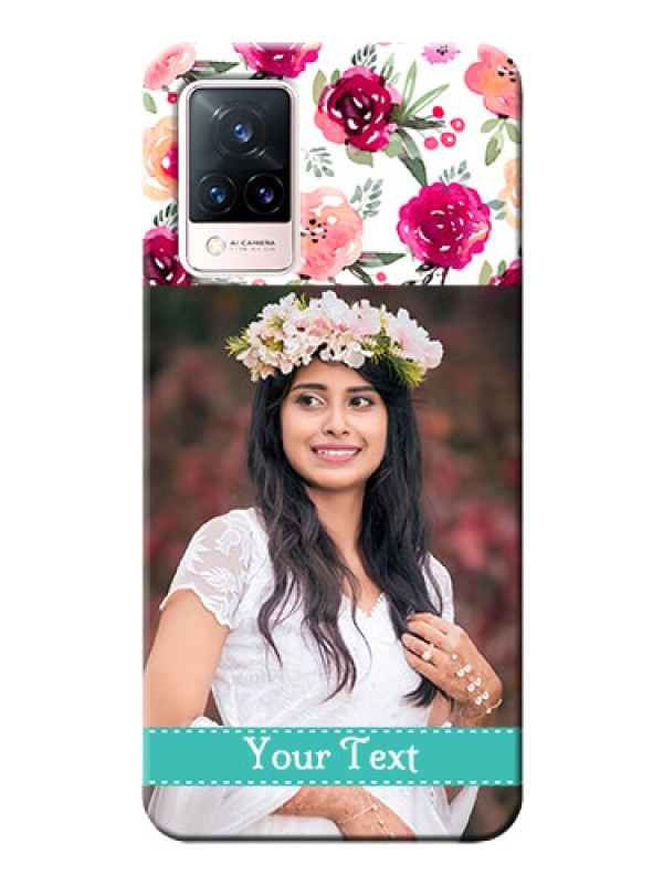 Custom Vivo V21 5G Personalized Mobile Cases: Watercolor Floral Design