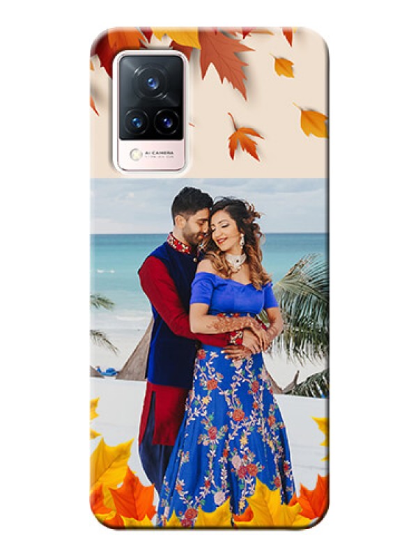 Custom Vivo V21 5G Mobile Phone Cases: Autumn Maple Leaves Design