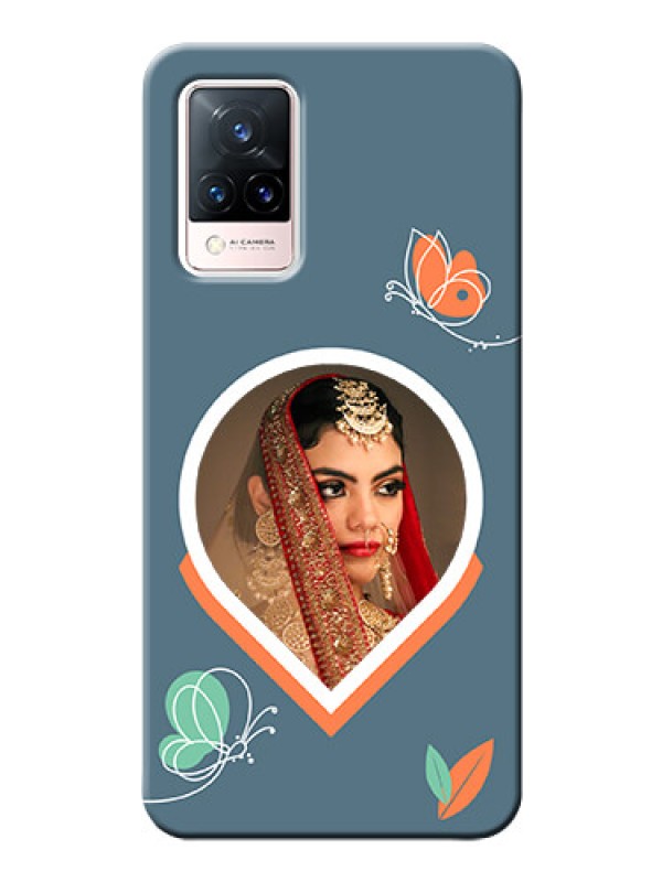 Custom Vivo V21 5G Custom Mobile Case with Droplet Butterflies Design