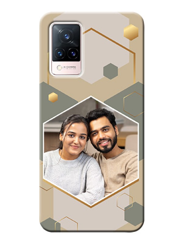 Custom Vivo V21 5G Phone Back Covers: Stylish Hexagon Pattern Design