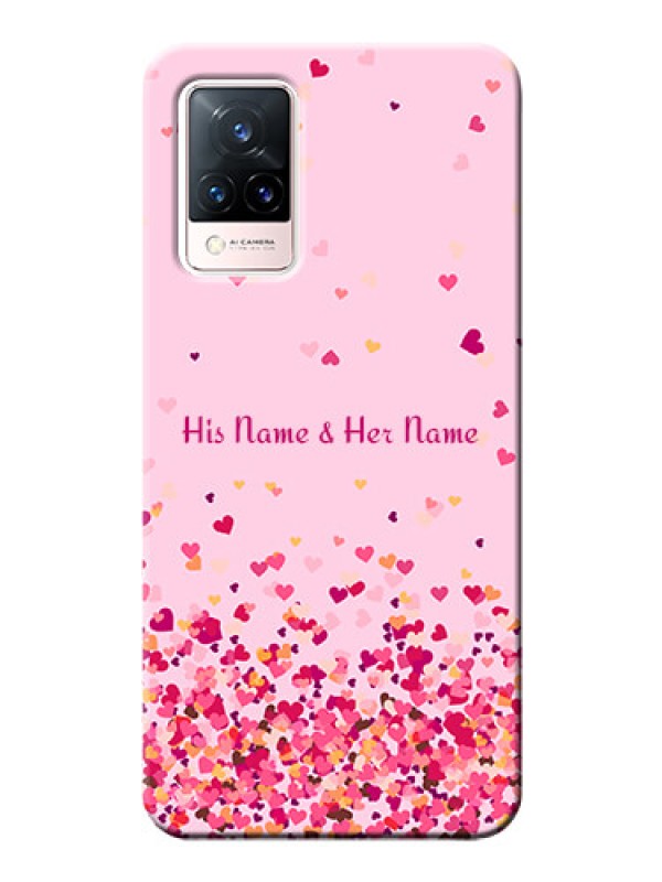 Custom Vivo V21 5G Phone Back Covers: Floating Hearts Design