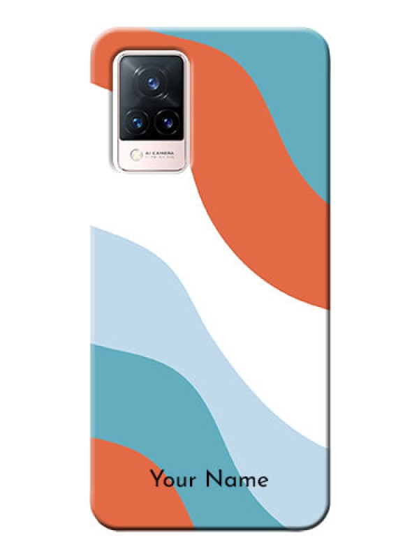 Custom Vivo V21 5G Mobile Back Covers: coloured Waves Design