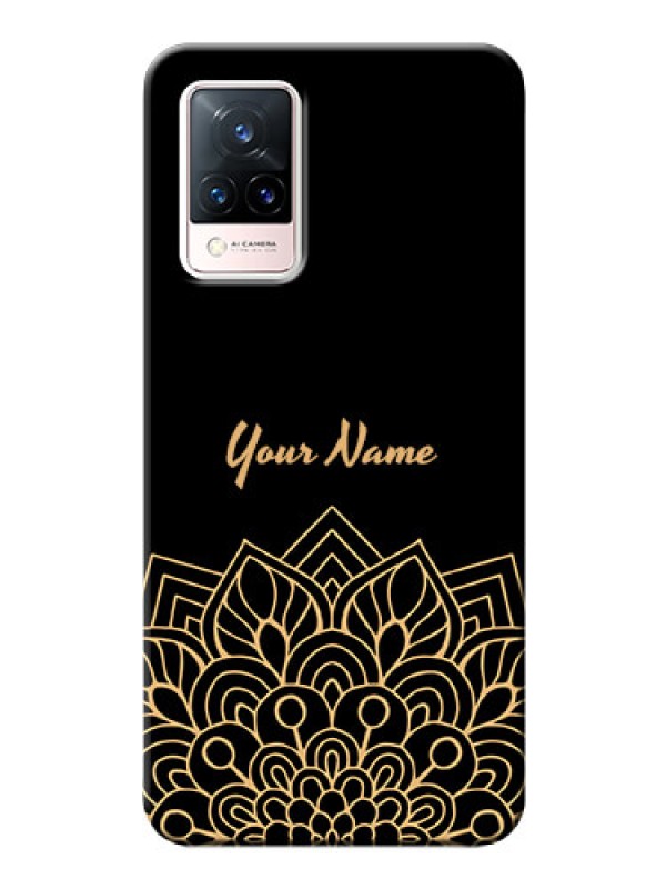 Custom Vivo V21 5G Back Covers: Golden mandala Design