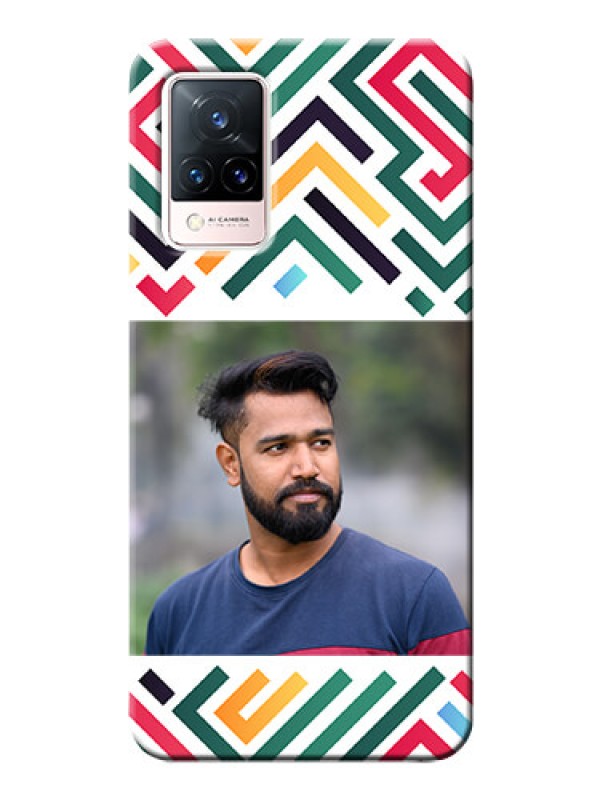 Custom Vivo V21 5G Custom Mobile Case with Colorful Maze Pattern Design