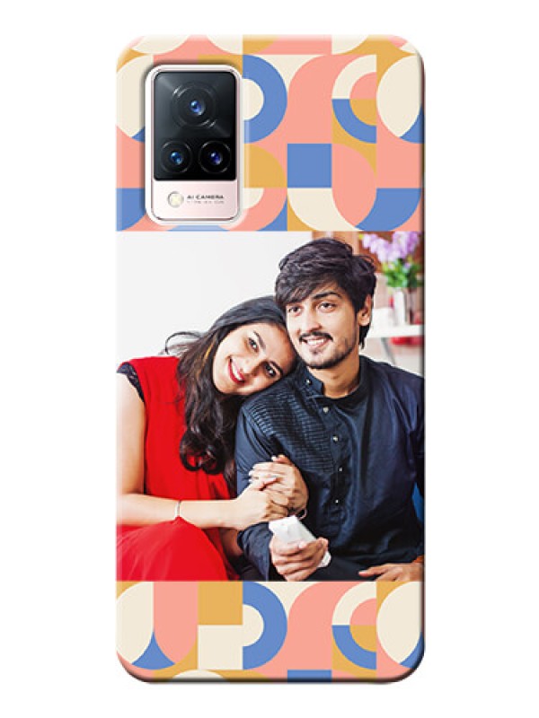 Custom Vivo V21 5G Custom Phone Covers: Semi-circle Maze Pattern Design