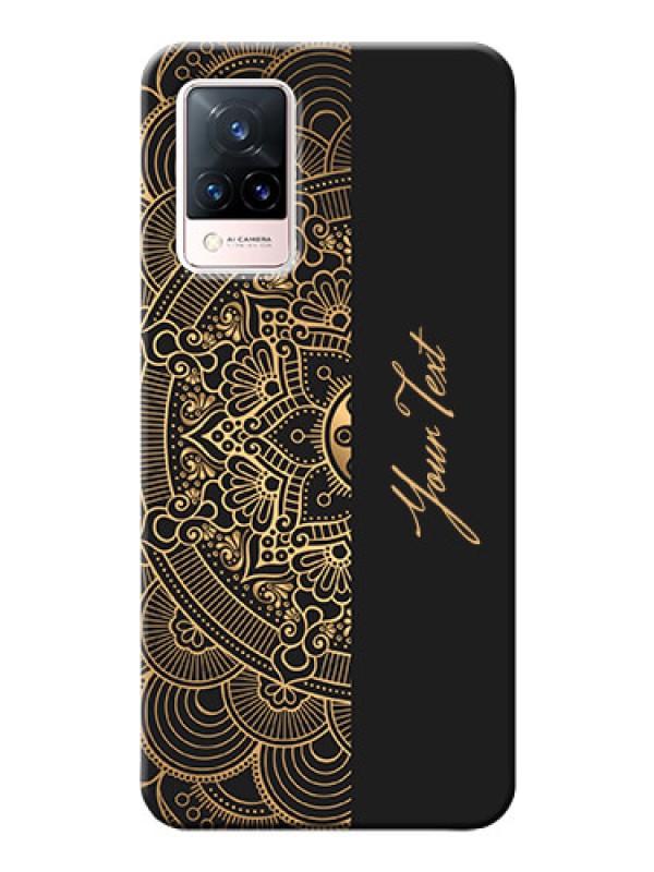 Custom Vivo V21 5G Back Covers: Mandala art with custom text Design
