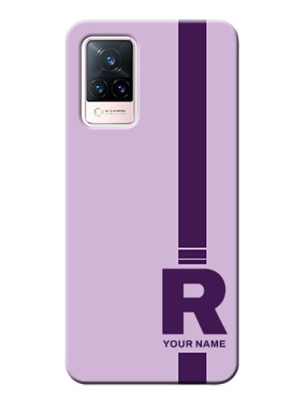 Custom Vivo V21 5G Custom Phone Covers: Simple dual tone stripe with name Design