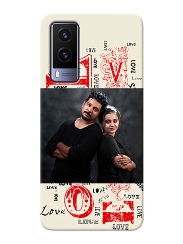 Custom Vivo V21E 5G mobile cases online: Trendy Love Design Case