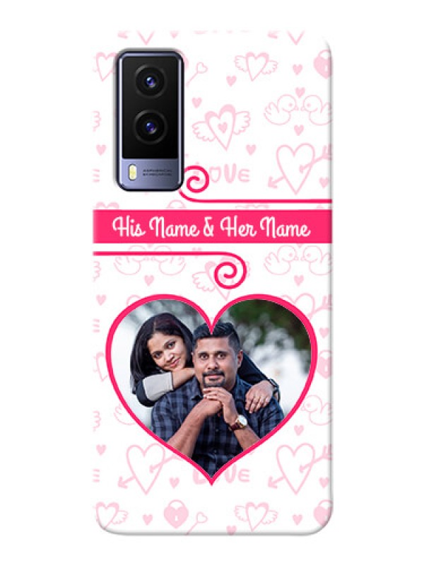Custom Vivo V21E 5G Personalized Phone Cases: Heart Shape Love Design