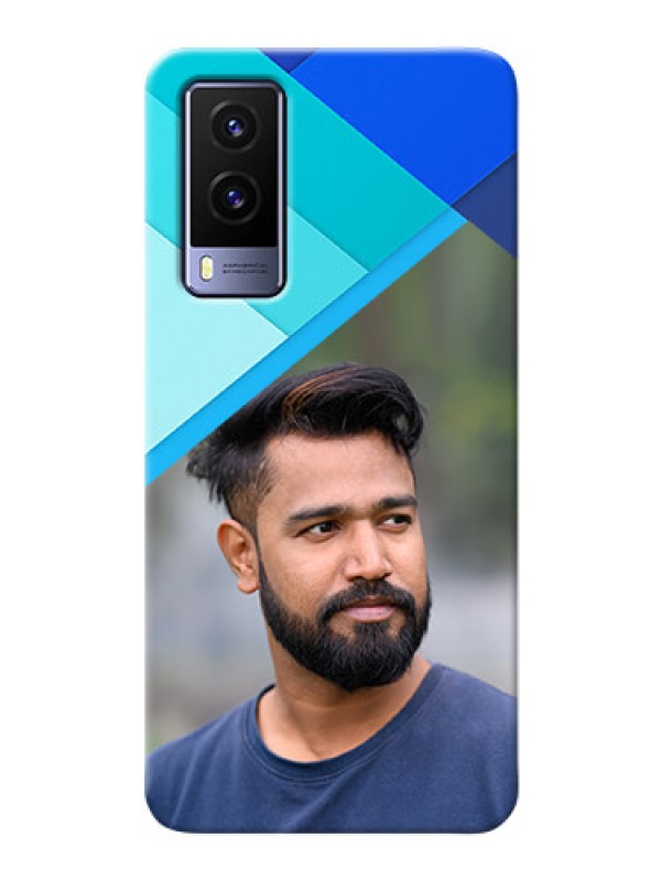 Custom Vivo V21E 5G Phone Cases Online: Blue Abstract Cover Design