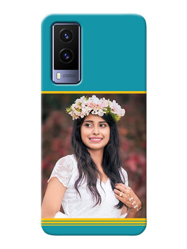 Custom Vivo V21E 5G personalized phone covers: Yellow & Blue Design 