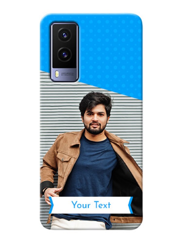 Custom Vivo V21E 5G Personalized Mobile Covers: Simple Blue Color Dotted Design