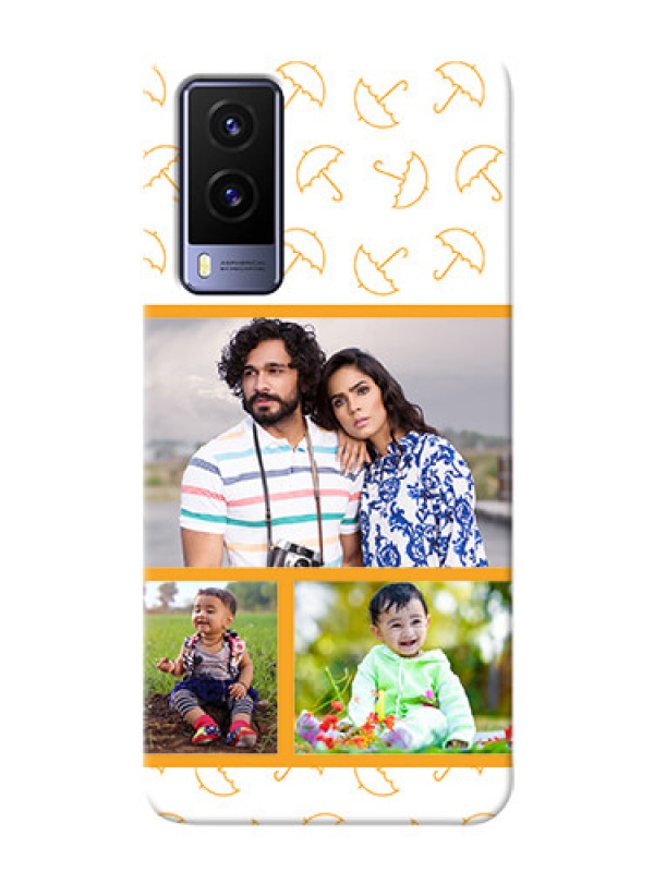 Custom Vivo V21E 5G Personalised Phone Cases: Yellow Pattern Design