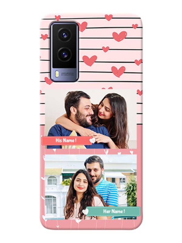 Custom Vivo V21E 5G custom mobile covers: Photo with Heart Design
