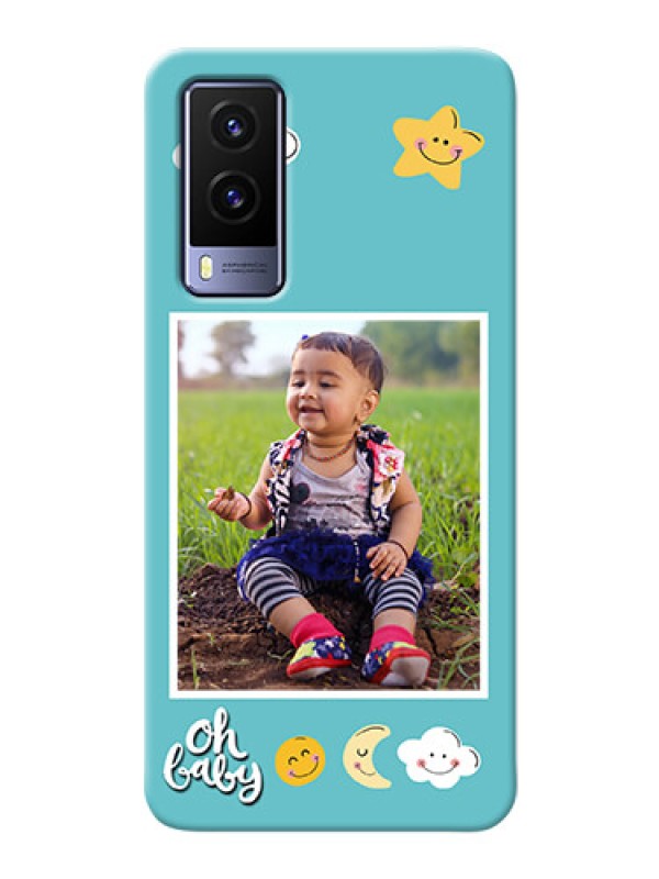 Custom Vivo V21E 5G Personalised Phone Cases: Smiley Kids Stars Design