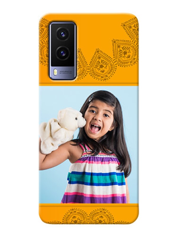 Custom Vivo V21E 5G custom mobile back covers: Photo Wedding Design 