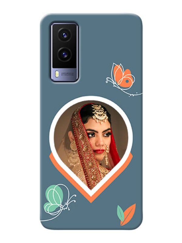 Custom Vivo V21E 5G Custom Mobile Case with Droplet Butterflies Design