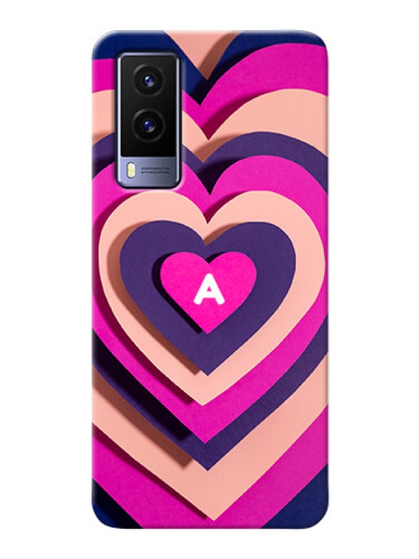 Custom Vivo V21E 5G Custom Mobile Case with Cute Heart Pattern Design