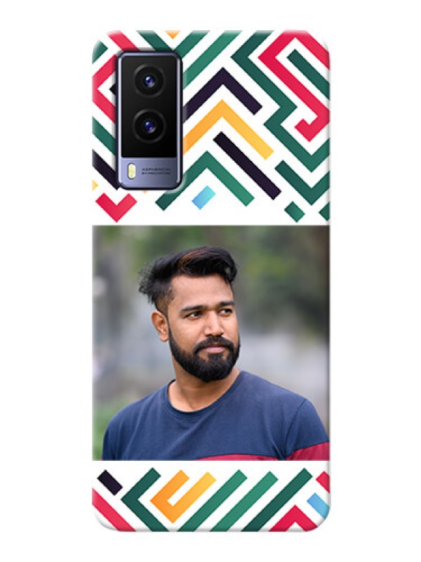 Custom Vivo V21E 5G Custom Mobile Case with Colorful Maze Pattern Design