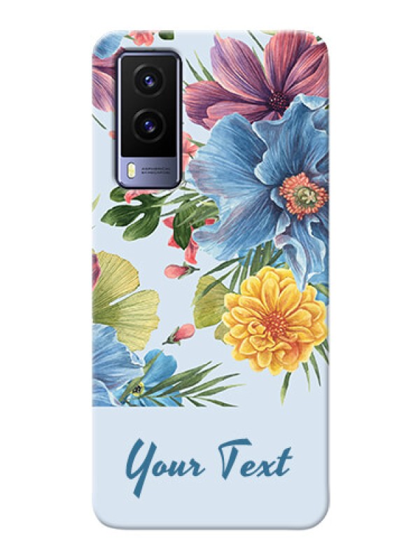 Custom Vivo V21E 5G Custom Phone Cases: Stunning Watercolored Flowers Painting Design