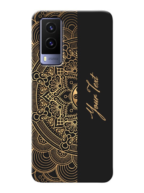 Custom Vivo V21E 5G Back Covers: Mandala art with custom text Design
