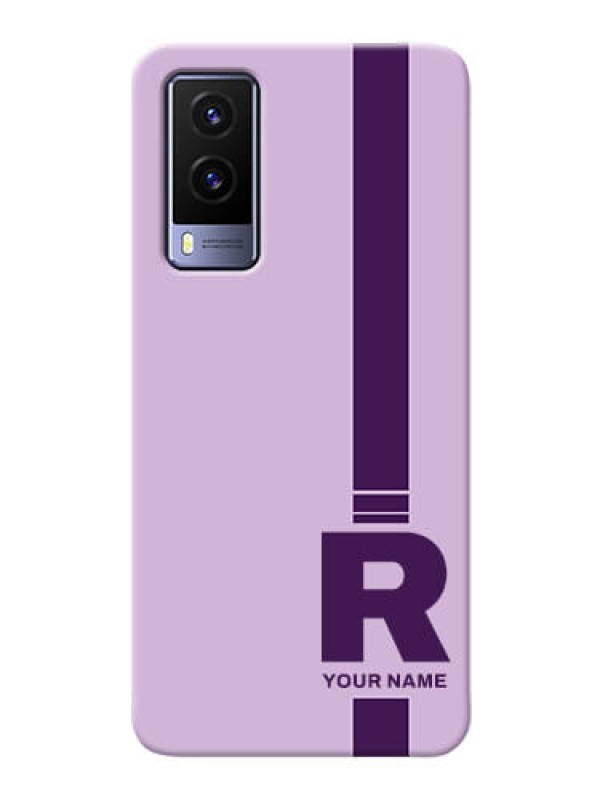 Custom Vivo V21E 5G Custom Phone Covers: Simple dual tone stripe with name Design