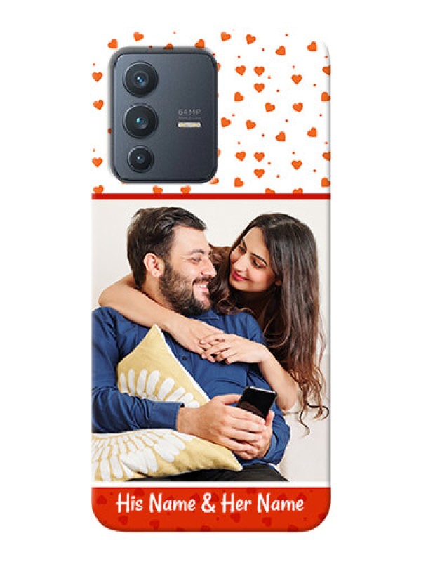 Custom Vivo V23 5G Phone Back Covers: Orange Love Symbol Design