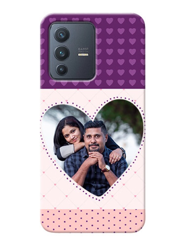 Custom Vivo V23 5G Mobile Back Covers: Violet Love Dots Design