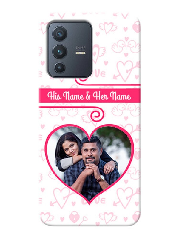 Custom Vivo V23 5G Personalized Phone Cases: Heart Shape Love Design