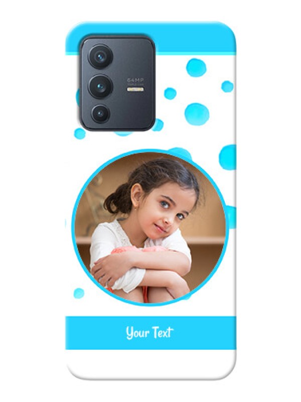 Custom Vivo V23 5G Custom Phone Covers: Blue Bubbles Pattern Design