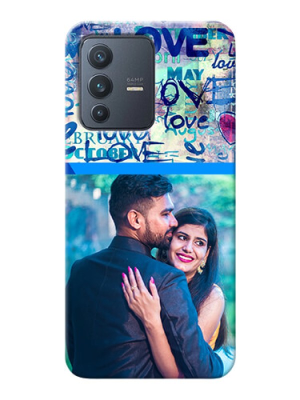 Custom Vivo V23 5G Mobile Covers Online: Colorful Love Design
