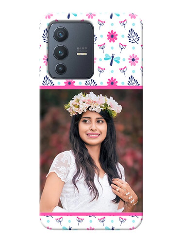 Custom Vivo V23 5G Mobile Covers: Colorful Flower Design