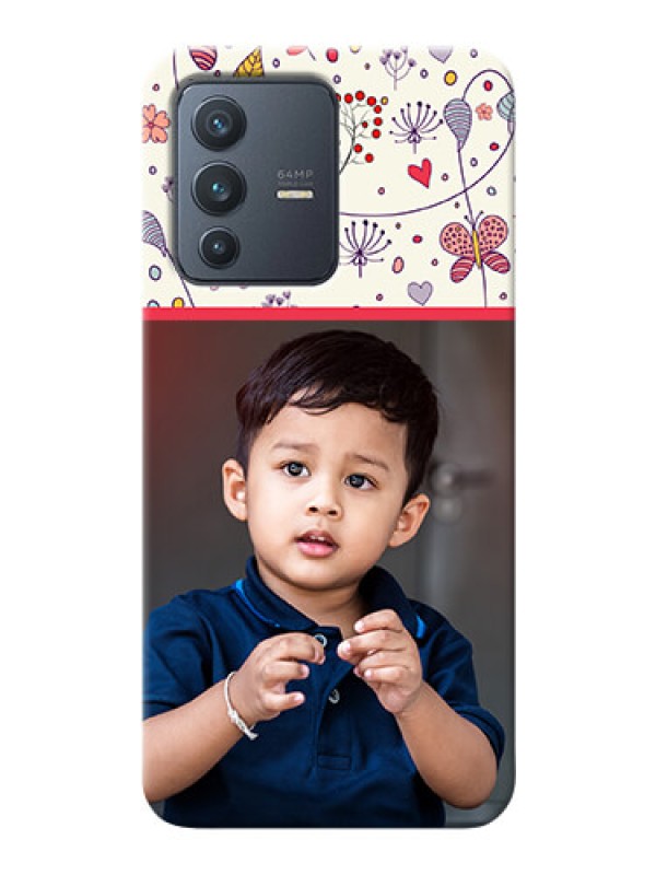 Custom Vivo V23 5G phone back covers: Premium Floral Design