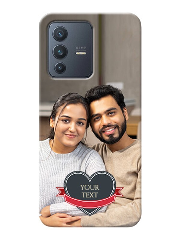 Custom Vivo V23 5G mobile back covers online: Just Married Couple Design