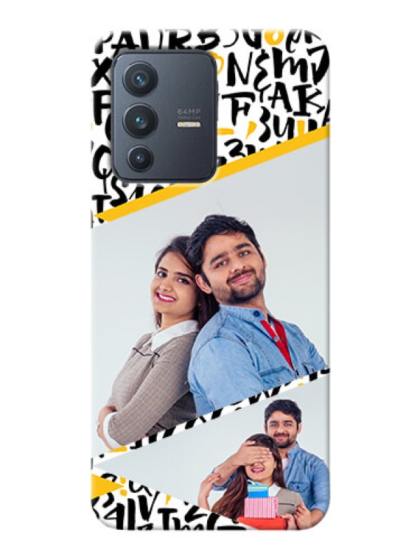 Custom Vivo V23 5G Phone Back Covers: Letters Pattern Design
