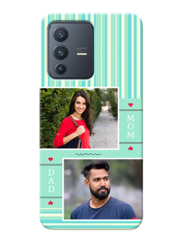 Custom Vivo V23 5G custom mobile phone covers: Mom & Dad Pic Design