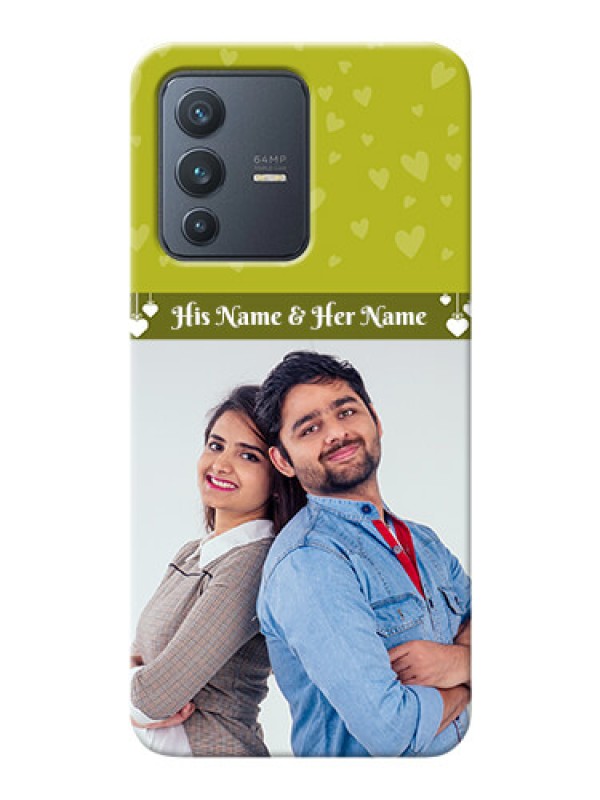 Custom Vivo V23 5G custom mobile covers: You & Me Heart Design