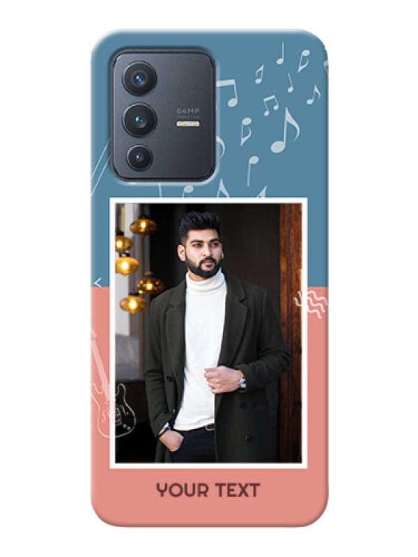 Custom Vivo V23 5G Phone Back Covers with Color Musical Note Design