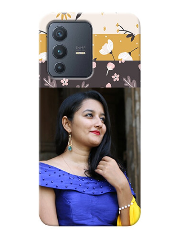 Custom Vivo V23 5G mobile cases online: Stylish Floral Design