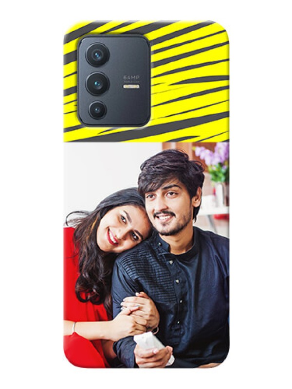 Custom Vivo V23 5G Personalised mobile covers: Yellow Abstract Design