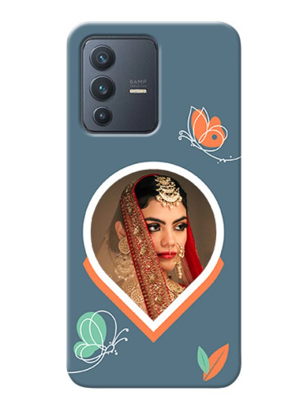 Custom Vivo V23 5G Custom Mobile Case with Droplet Butterflies Design
