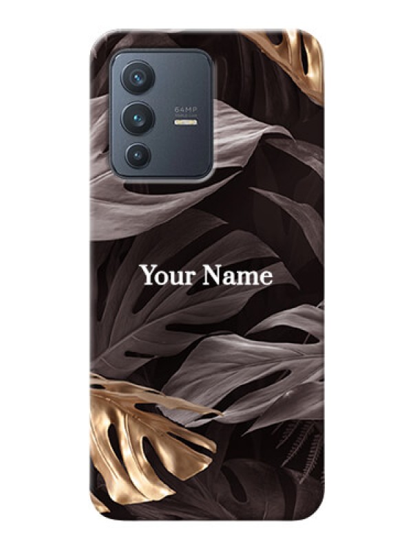 Custom Vivo V23 5G Mobile Back Covers: Wild Leaves digital paint Design