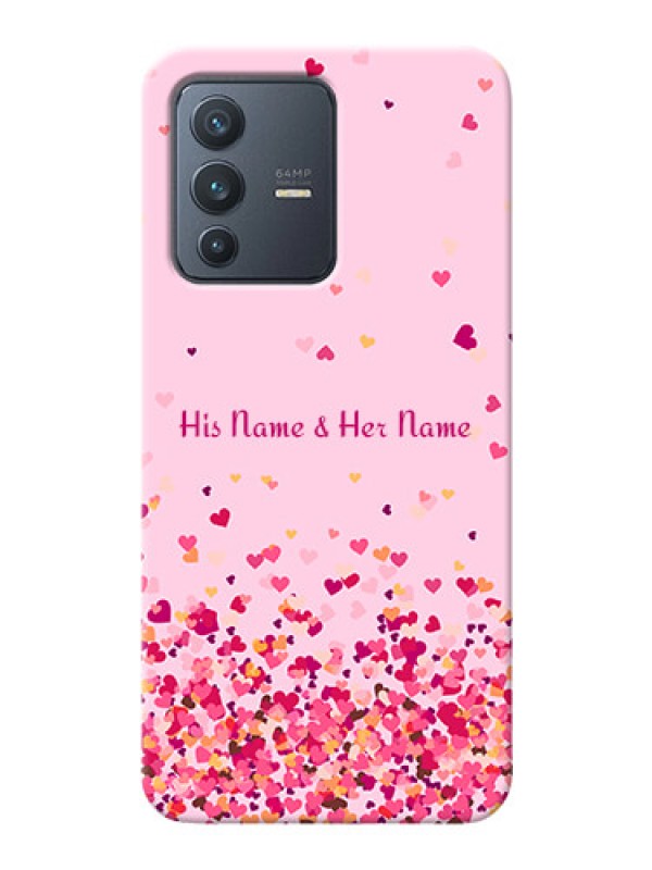 Custom Vivo V23 5G Phone Back Covers: Floating Hearts Design