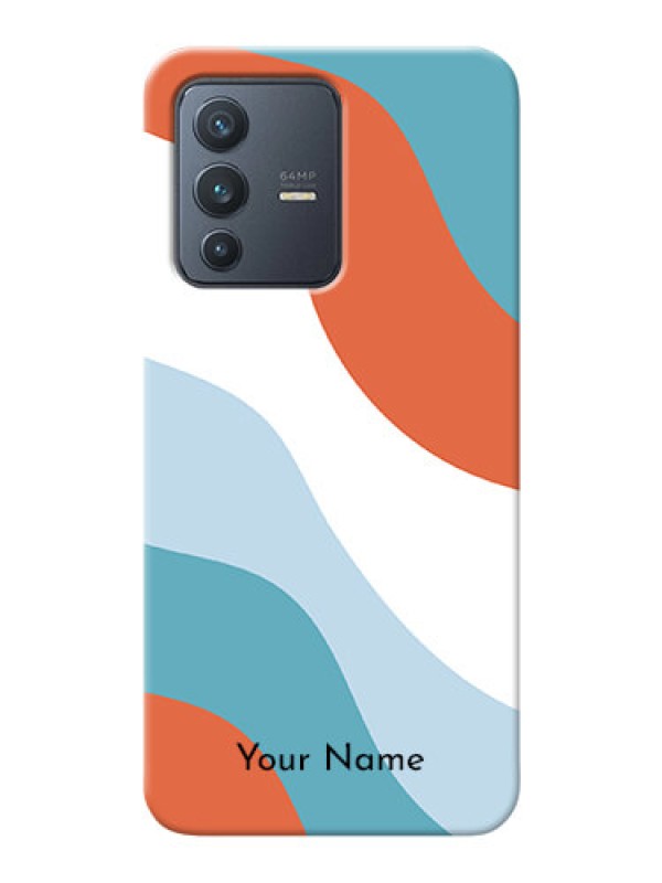 Custom Vivo V23 5G Mobile Back Covers: coloured Waves Design