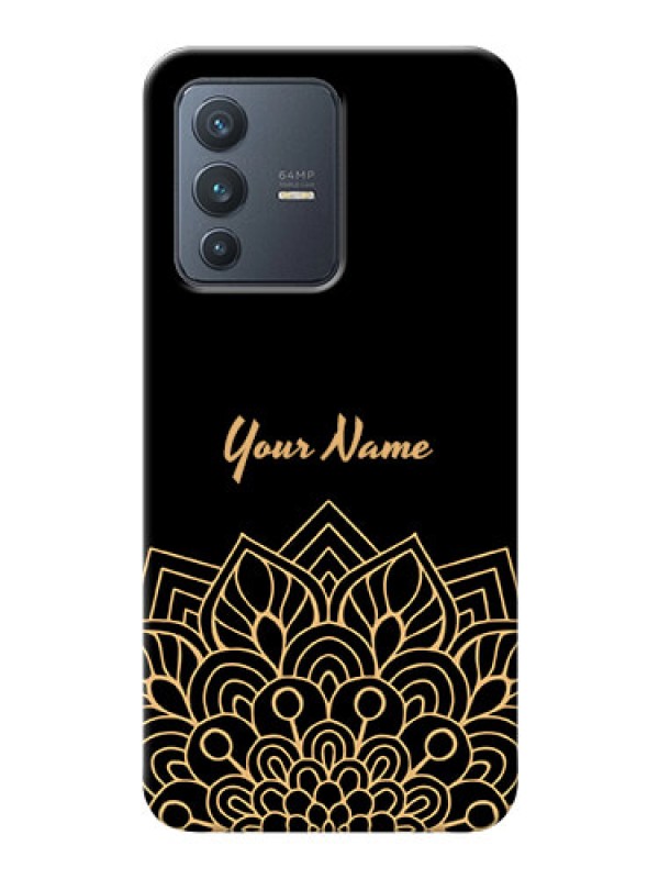 Custom Vivo V23 5G Back Covers: Golden mandala Design