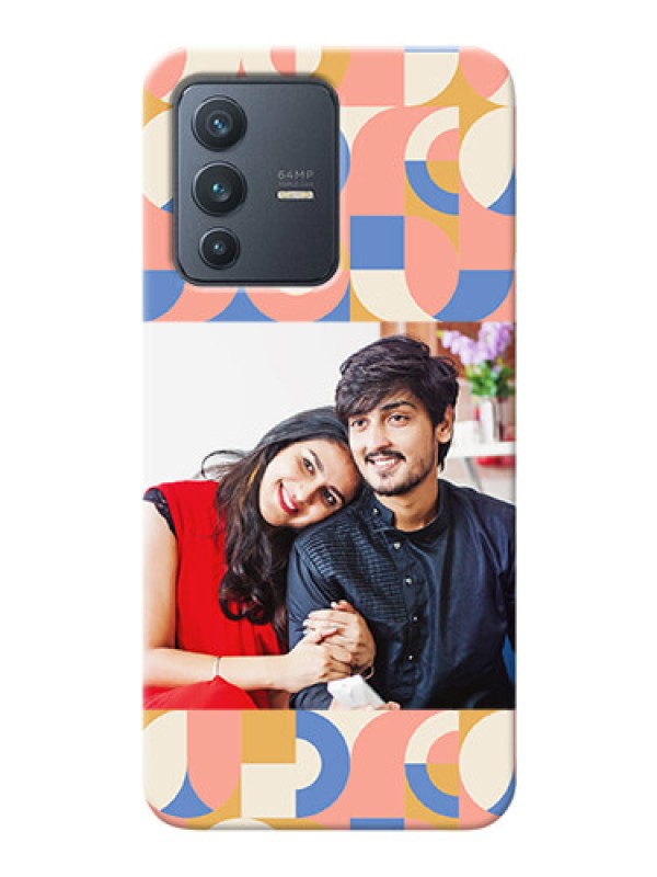 Custom Vivo V23 5G Custom Phone Covers: Semi-circle Maze Pattern Design